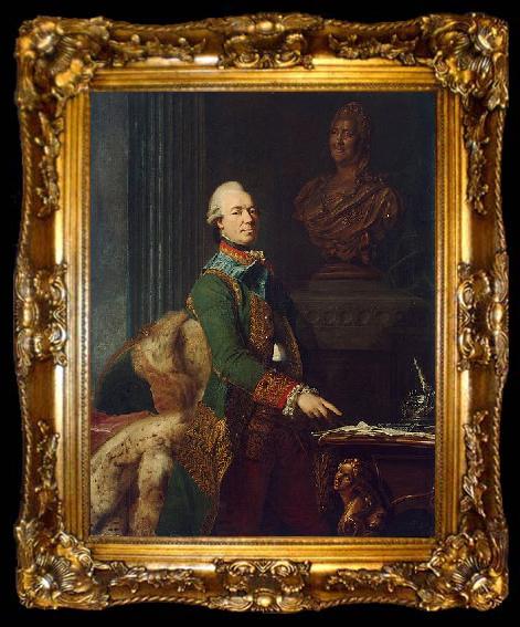 framed  Alexandre Roslin Portrait of Count Chernyshev, ta009-2